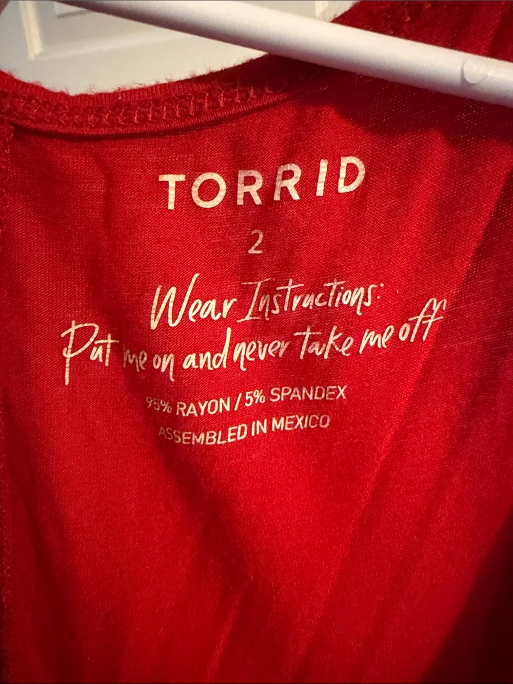 torrid Red Racerback Tank with Gold Script - Picture 3 of 3